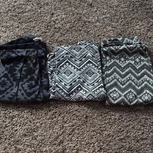 Set of Three patterned leggings